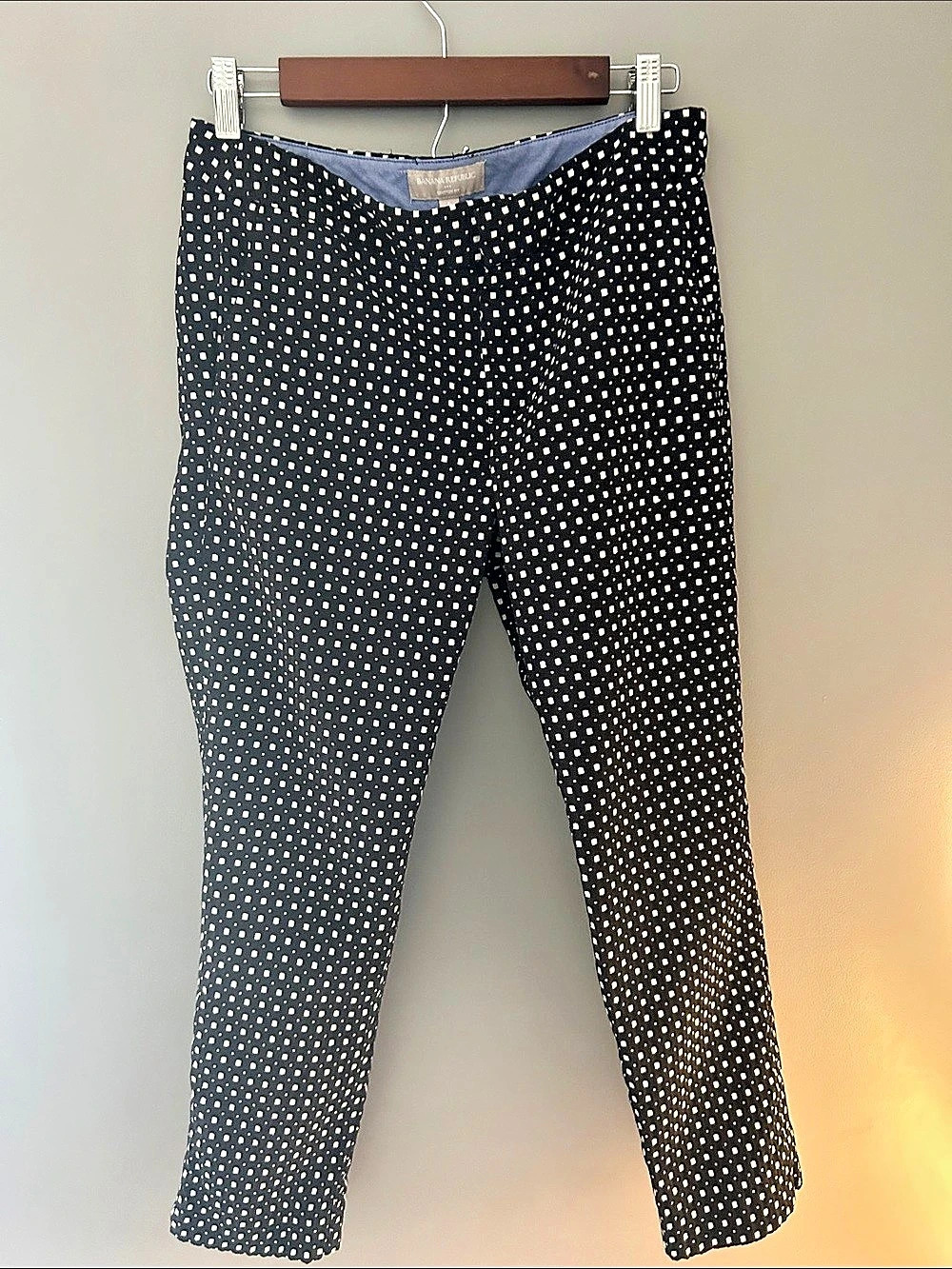Banana Republic Geometric Ankle Pants in Black & White Size 6